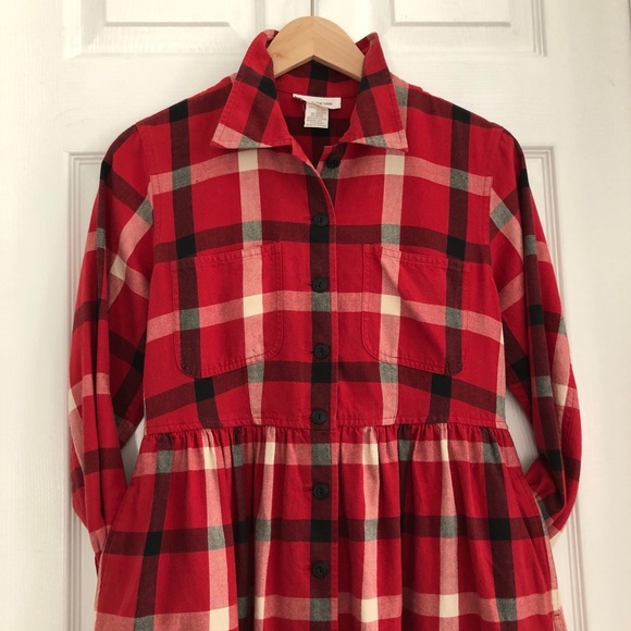 Vintage Jones New York Flannel Shirt Dress - Picture 3 of 9
